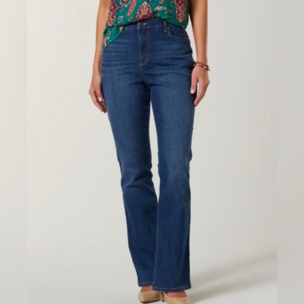 Gloria Vanderbilt Amanda Dark Blue Straight Leg Jeans EUC